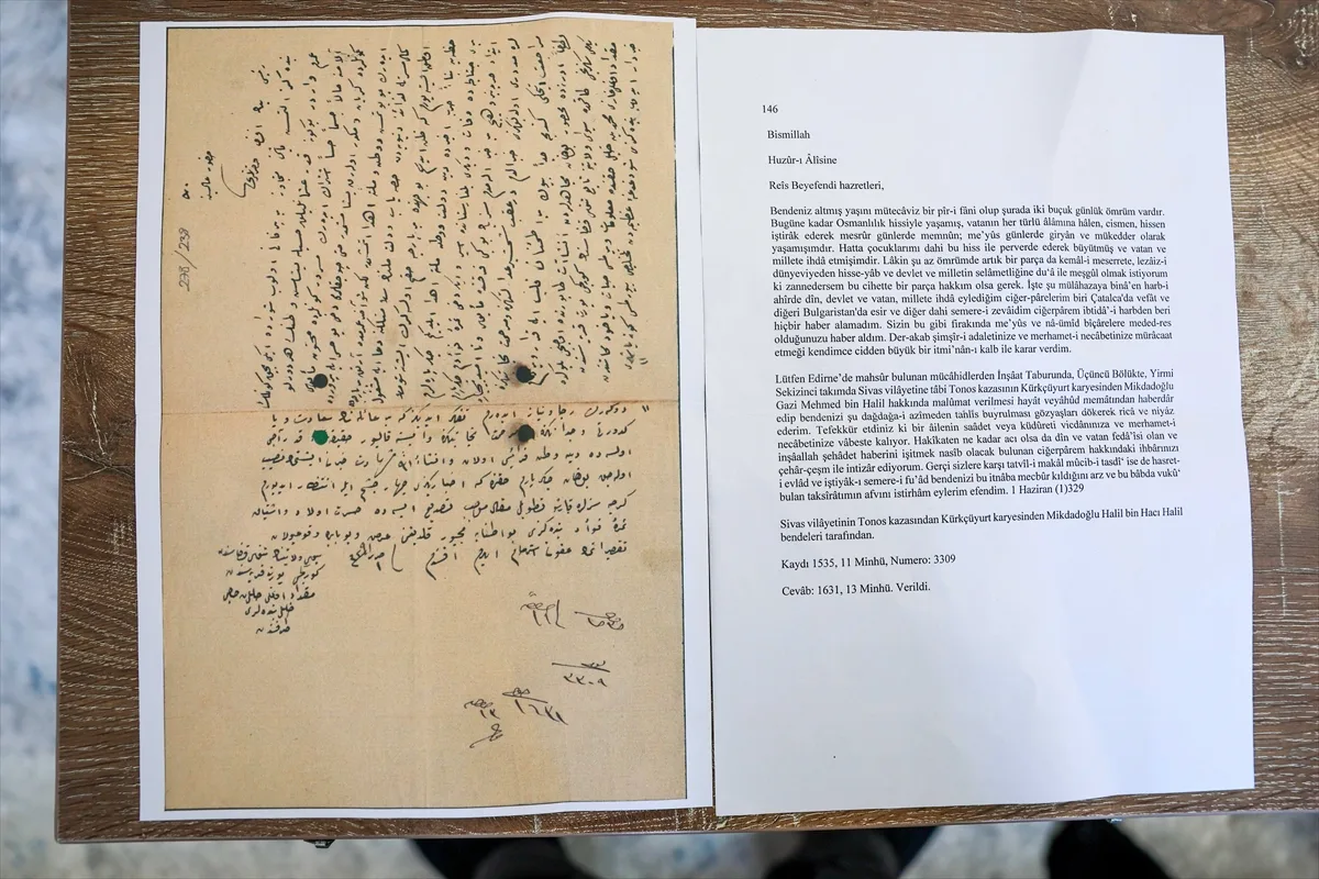 Sivas’ta 113 Yıllık Asker Mektupları Ailelerine Ulaştırılıyor