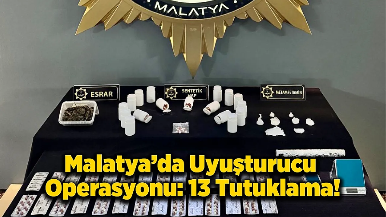 Malatya'da Narkotik Baskınında 14 Şüpheli Yakalandı