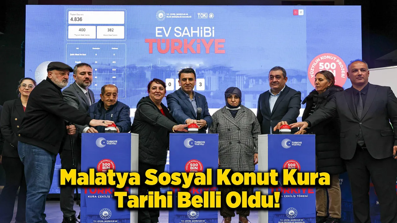 Malatya'da 9 Bin 609 Konutun Hak Sahibi Seçiliyor!