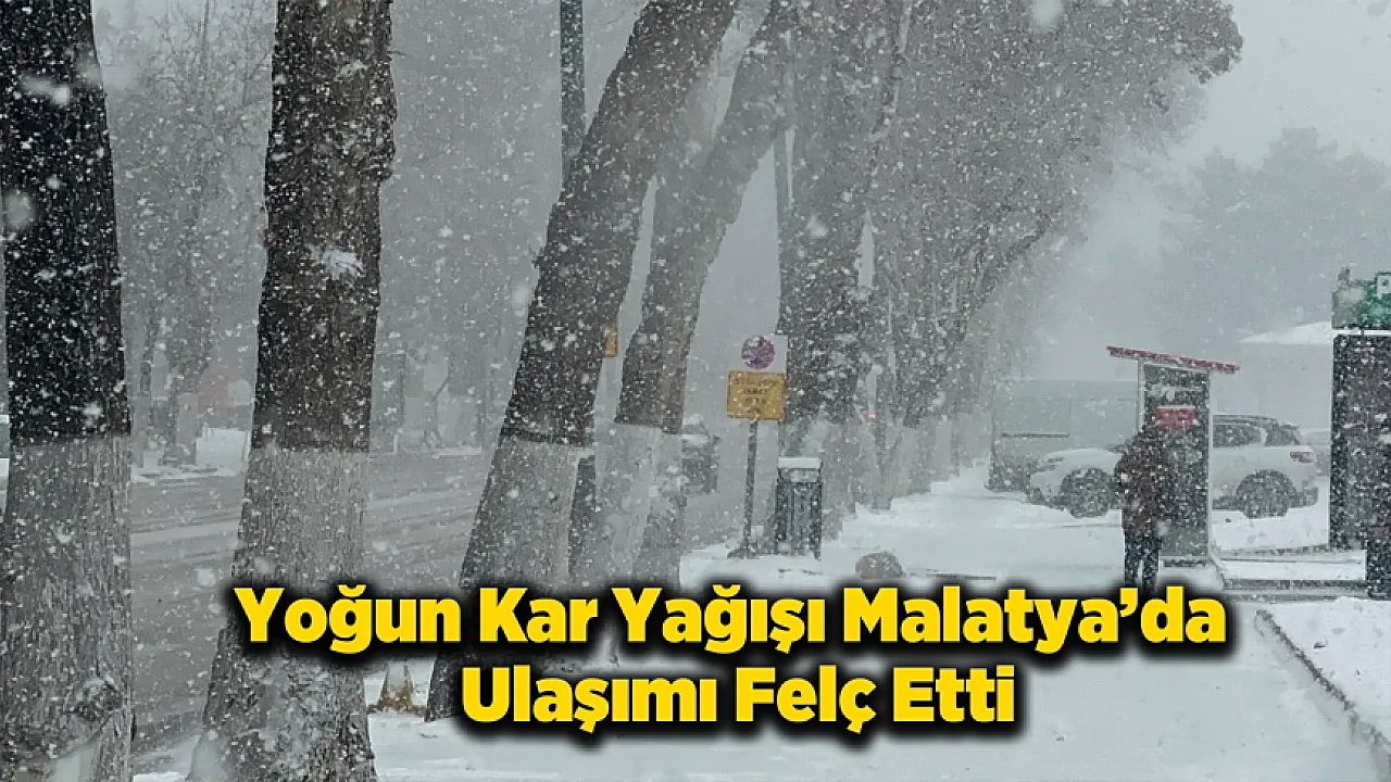 Malatya'da Kar Yağışı Etkili Oluyor! Ulaşımda Aksamalar Yaşanıyor
