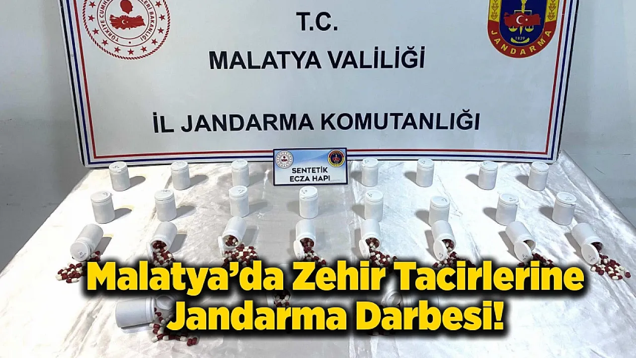 Battalgazi'de Jandarma Operasyonu: 1.627 Hap Ele Geçirildi!