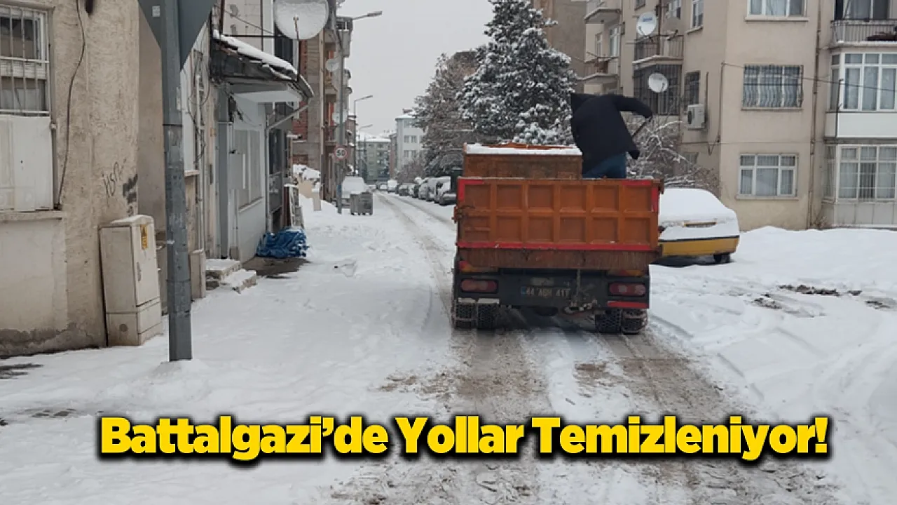 Battalgazi Kar Küreme Araçları Kritik Noktalarda Nöbette!