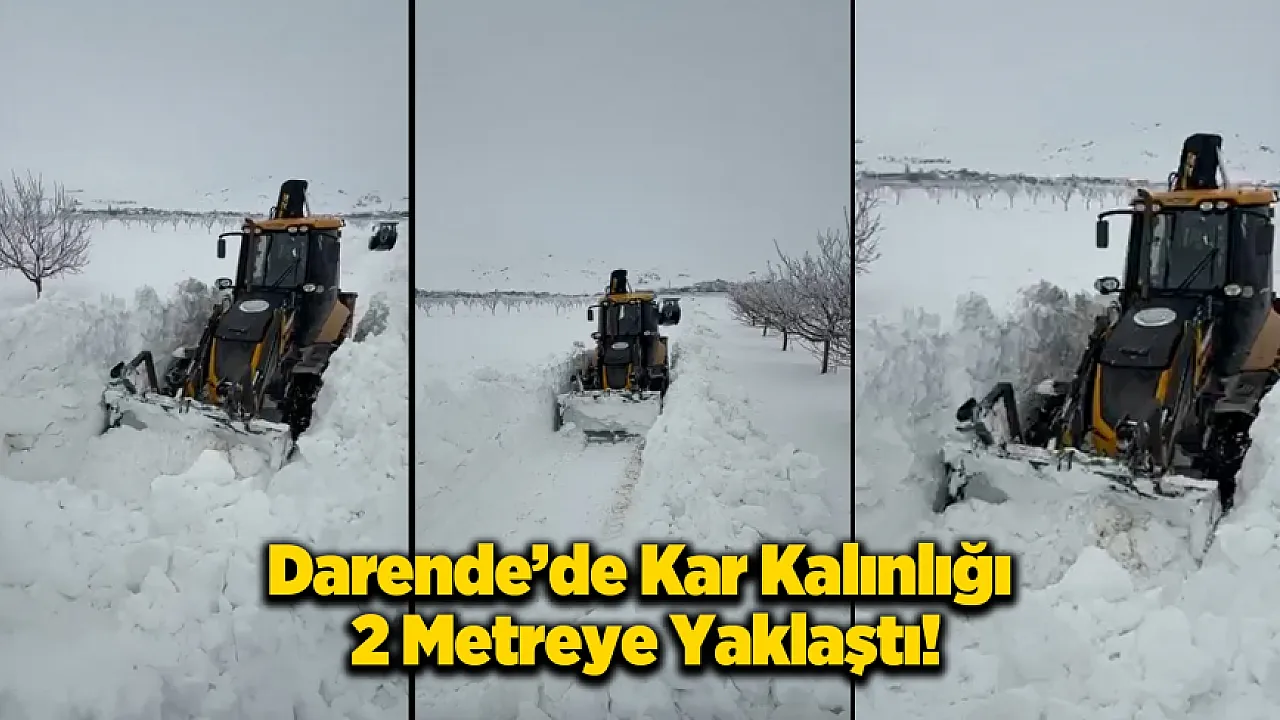 Darende'de Son Yılların En Yoğun Kışı Yaşanıyor! Kar Kalınlığı 2 Metreye Yaklaştı