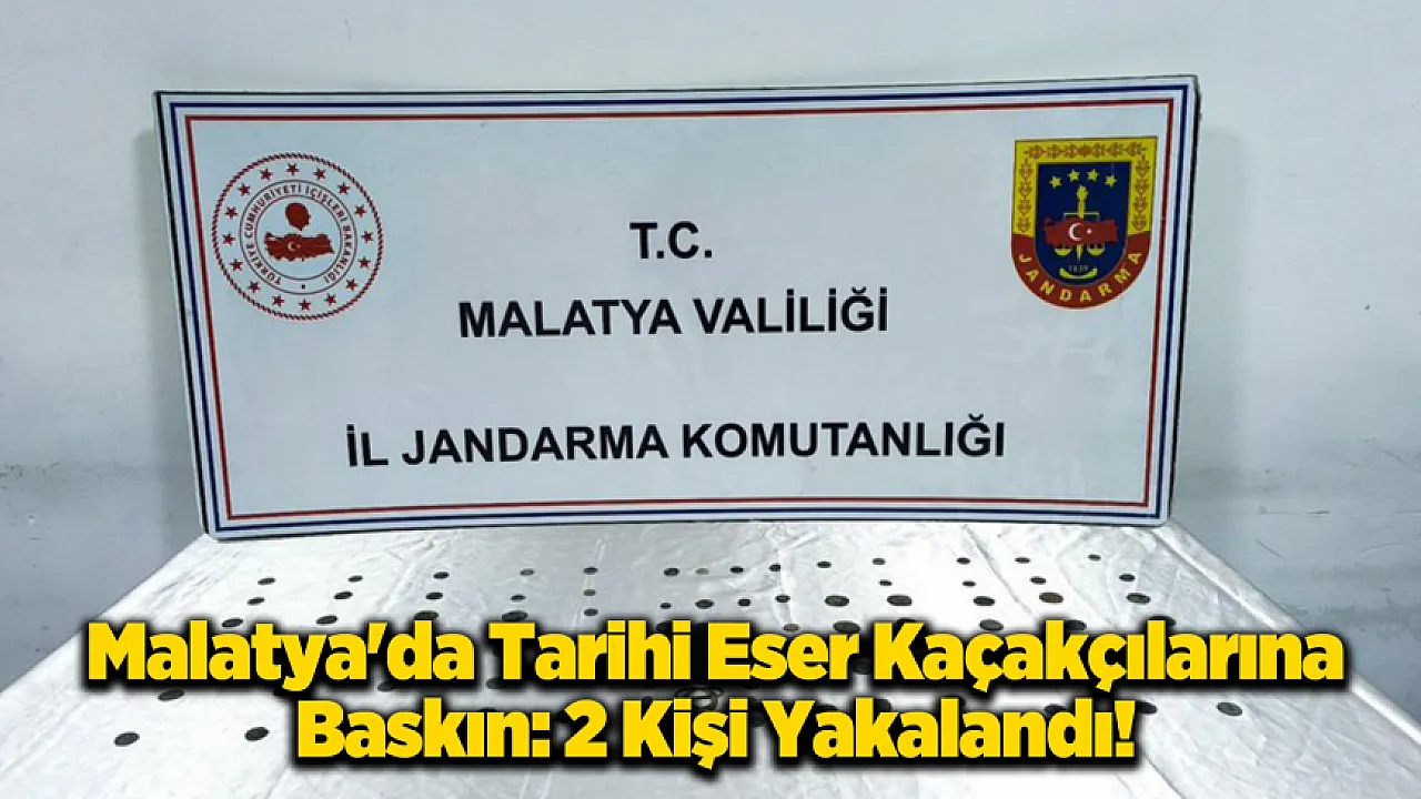 Battalgazi'de Tarihi Eser Alarmı! 2 Şüpheli Yakalandı