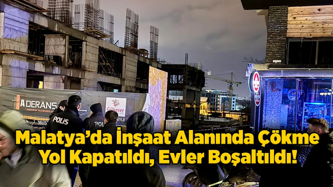 Malatya'da İstinat Duvarı Çöktü, Apartman Tahliye Edildi