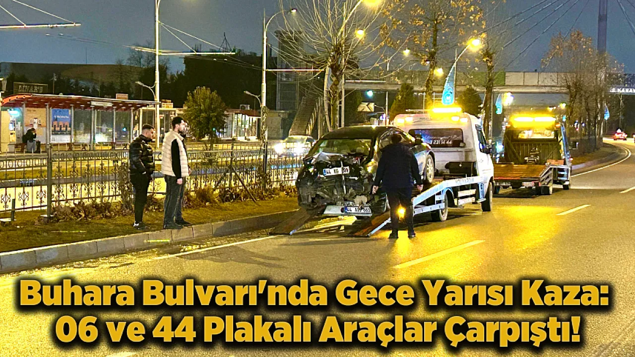 2. Malatya Çevreyolu'nda Gece Yarısı Çarpışma: 06 ve 44 Plakalı Araçlar Hurdaya Döndü