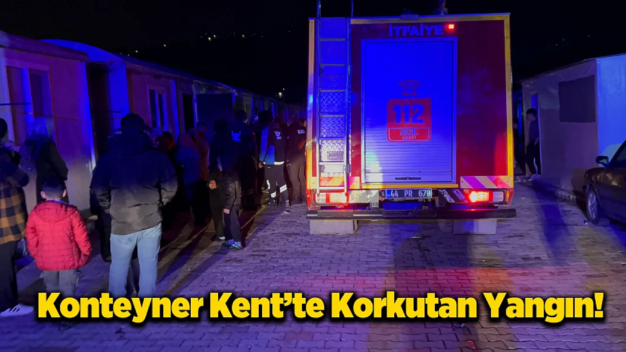 Battalgazi'de Konteyner Yangını Panik Yarattı! Maddi Hasar Var