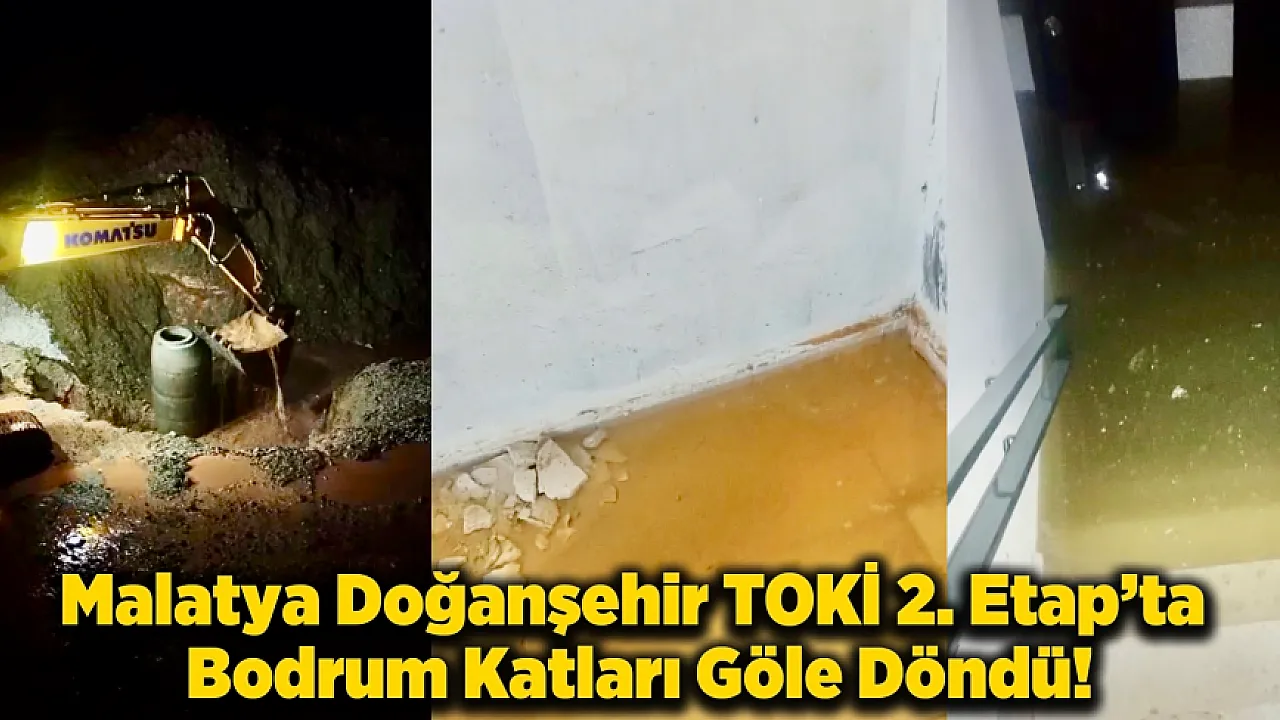 TOKİ 2. Etap'ta Bodrum Katları Göle Döndü, Vatandaşlar Çözüm Bekliyor