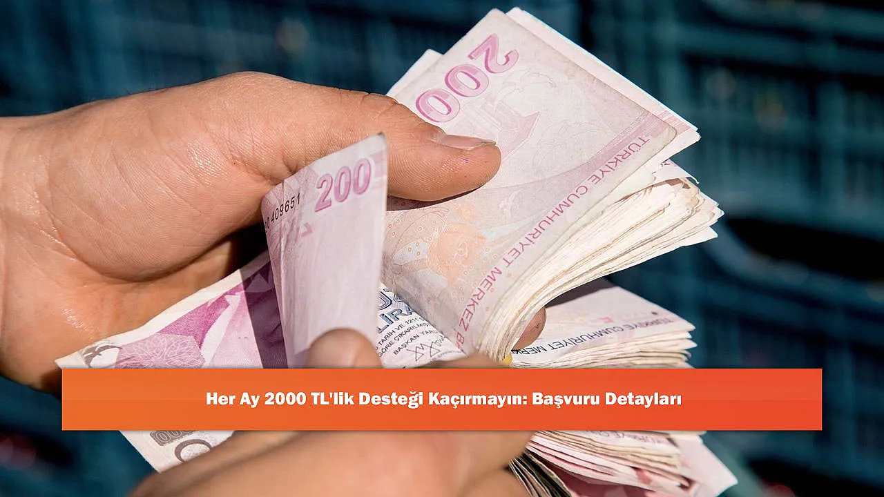 Her Ay 2000 TL'lik Desteği Kaçırmayın: Başvuru Detayları