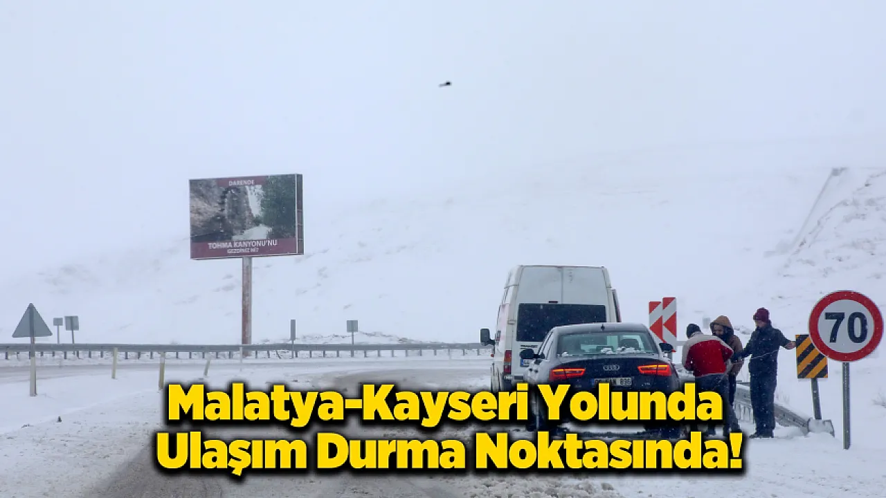 Malatya-Kayseri Yolunda Kar Bariyeri: Tırlar Yolda Kaldı!
