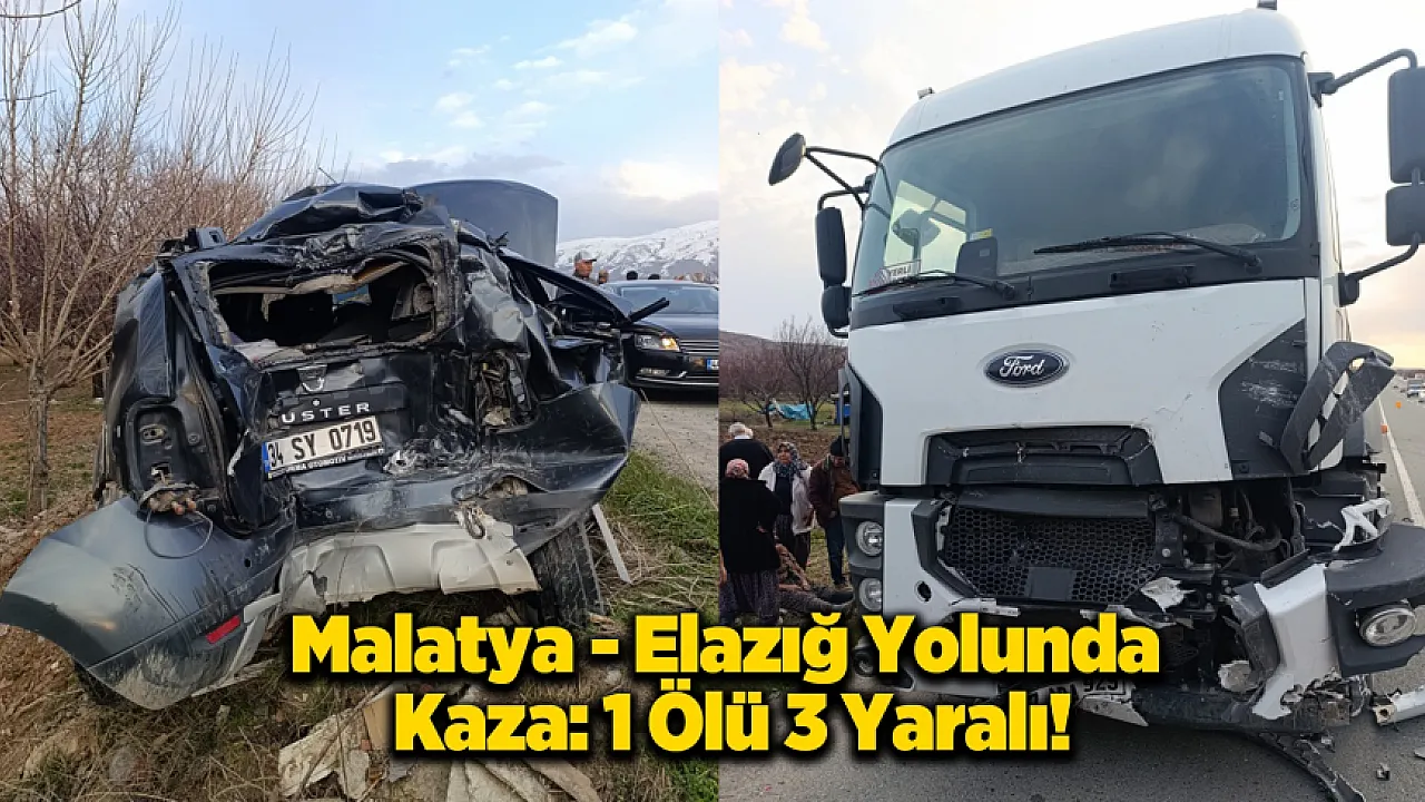 Malatya Kale'de Trafik Kazası! Darıpınar Mevkiinde Acı Olay!