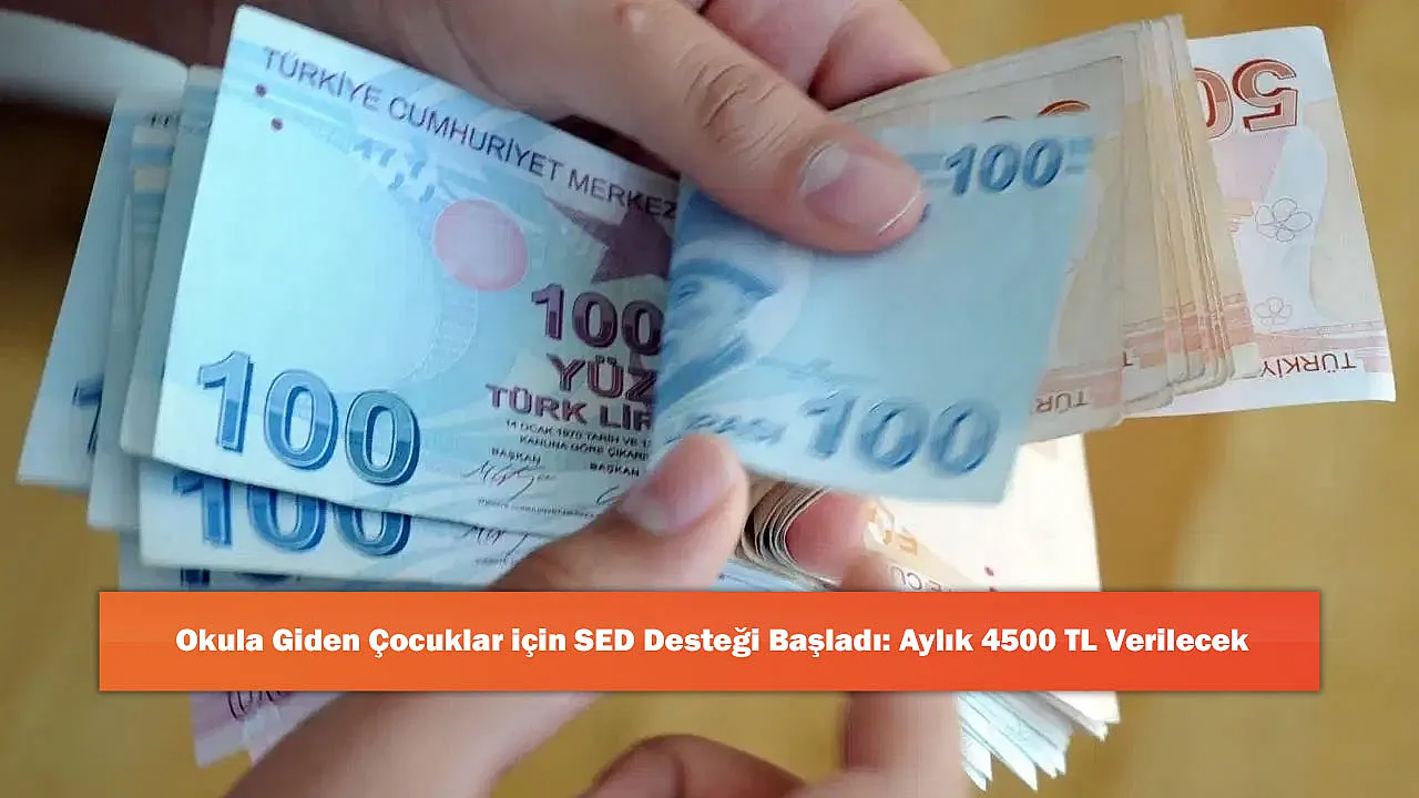 Okula Giden Çocuklar için SED Desteği Başladı: Aylık 4500 TL Verilecek