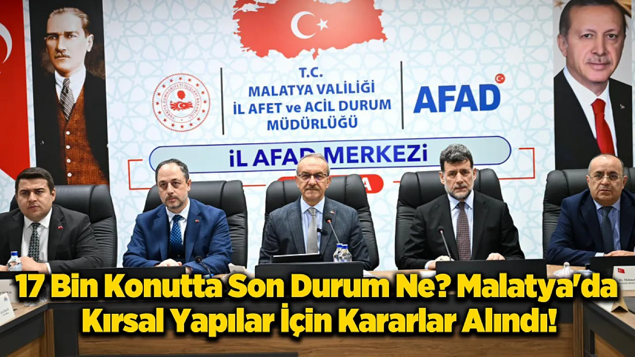 Malatya'da Kırsal Konutlar İçin Toplantı: Hedef Yaz Aylarına Kadar Tamamlamak!