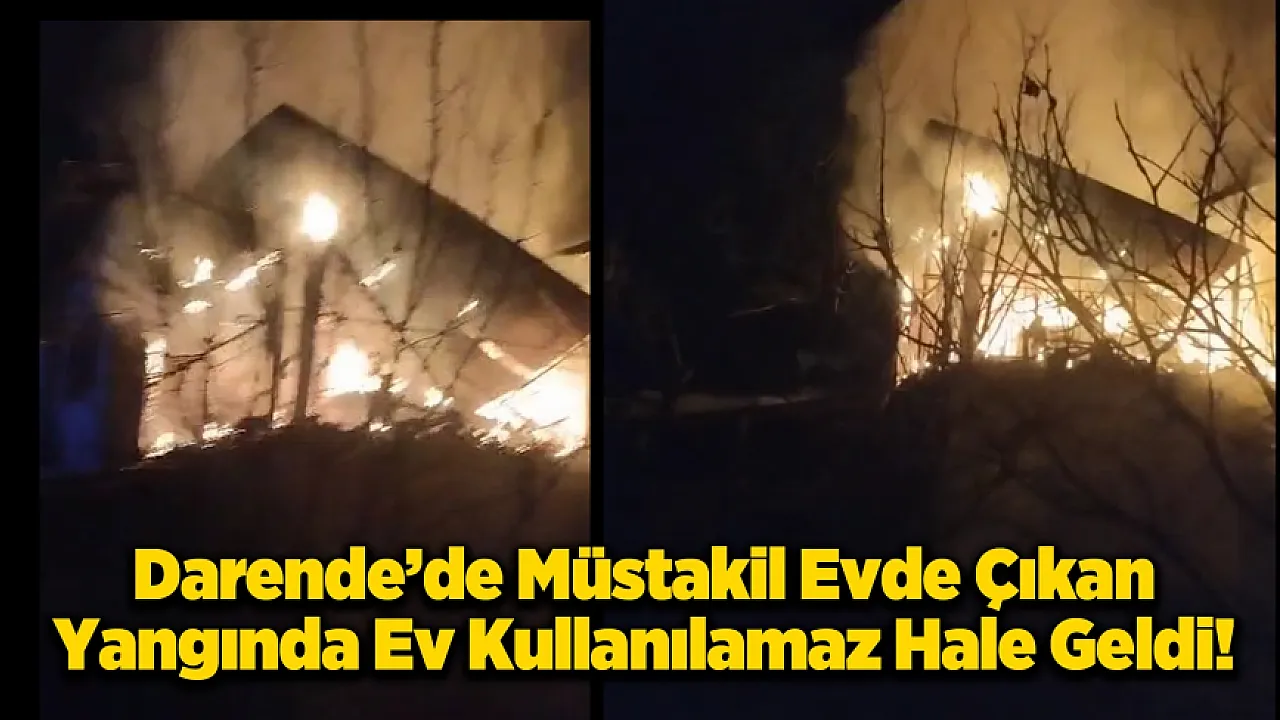 Darende'de Gece Yarısı Yangın Paniği! İtfaiye Zamanla Yarıştı!