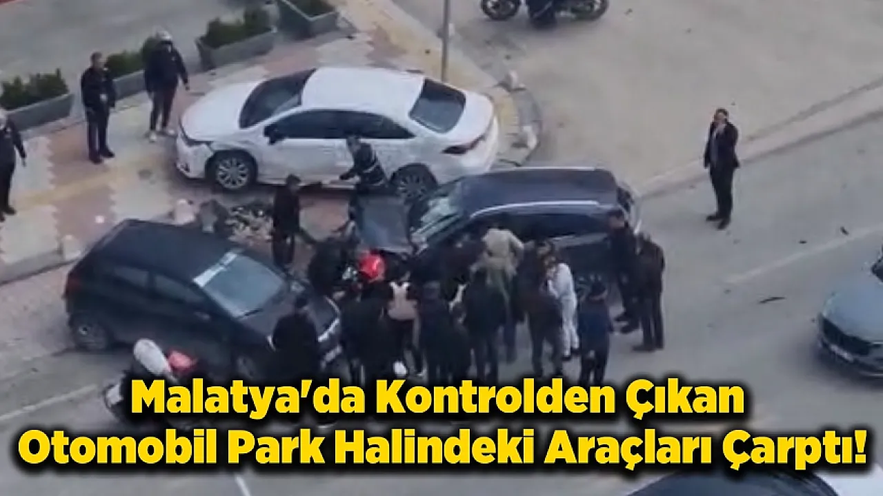 Güngör Caddesi'nde Kontrolden Çıkan Otomobil Duramadı Araçlara Çarptı!
