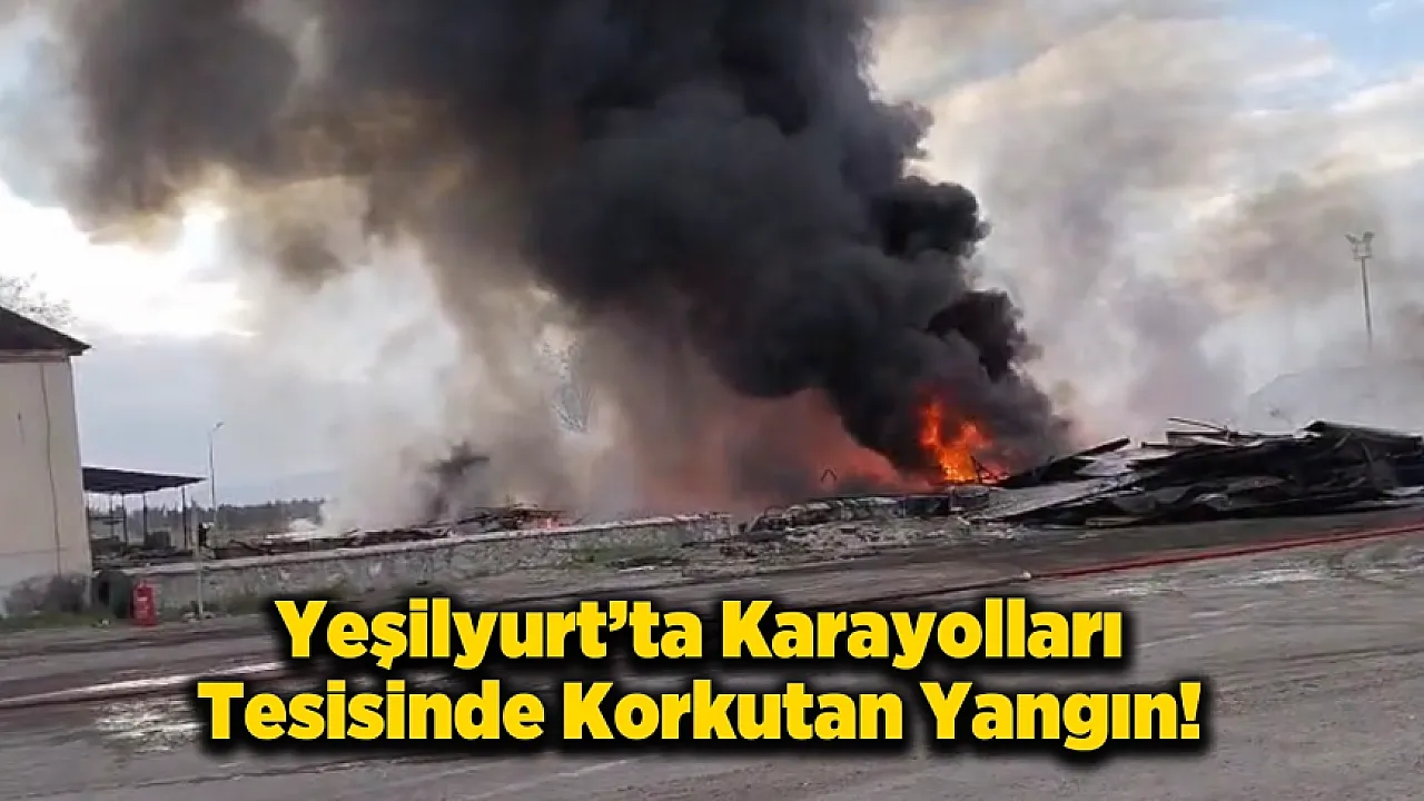 Özsan Sanayi Sitesi Yanında Panik! Karayolları Şefliğinde Ziftler Alev Aldı