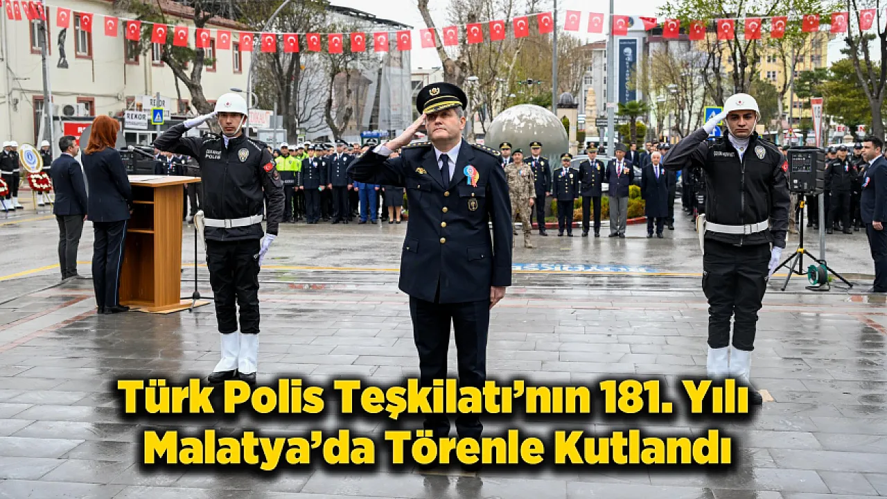 Malatya'da Polis Haftası Töreni! Atatürk Anıtı'na Çelenk Sunuldu