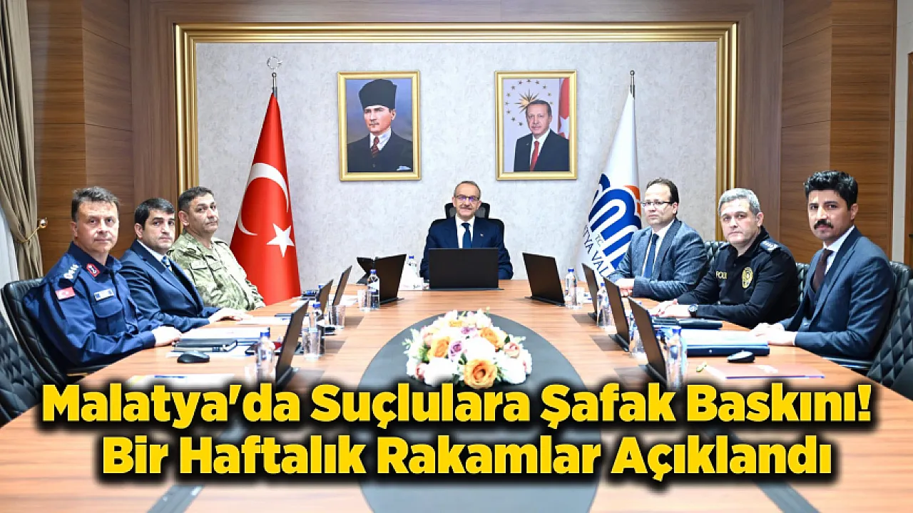 Malatya'da Bir Haftalık Güvenlik Bilançosu! Suçlulara Geçit Verilmedi
