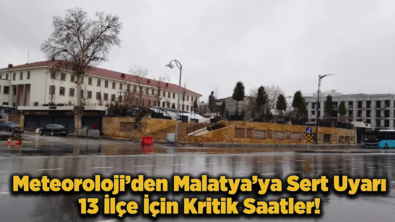 Malatya'ya Meteorolojik Uyarı! Sağanak Dolu ve Fırtına Kapıda