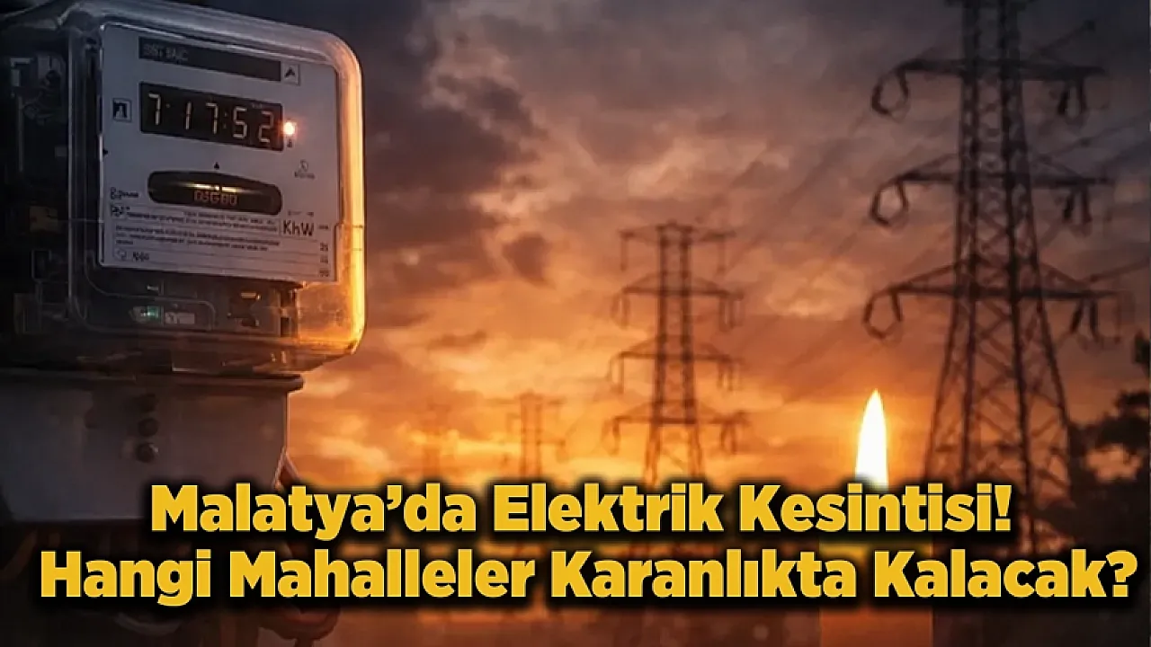 Malatya'da 5 İlçeye Yarın Elektrik Verilemeyecek! İşte İlçe İlçe Kesinti Listesi