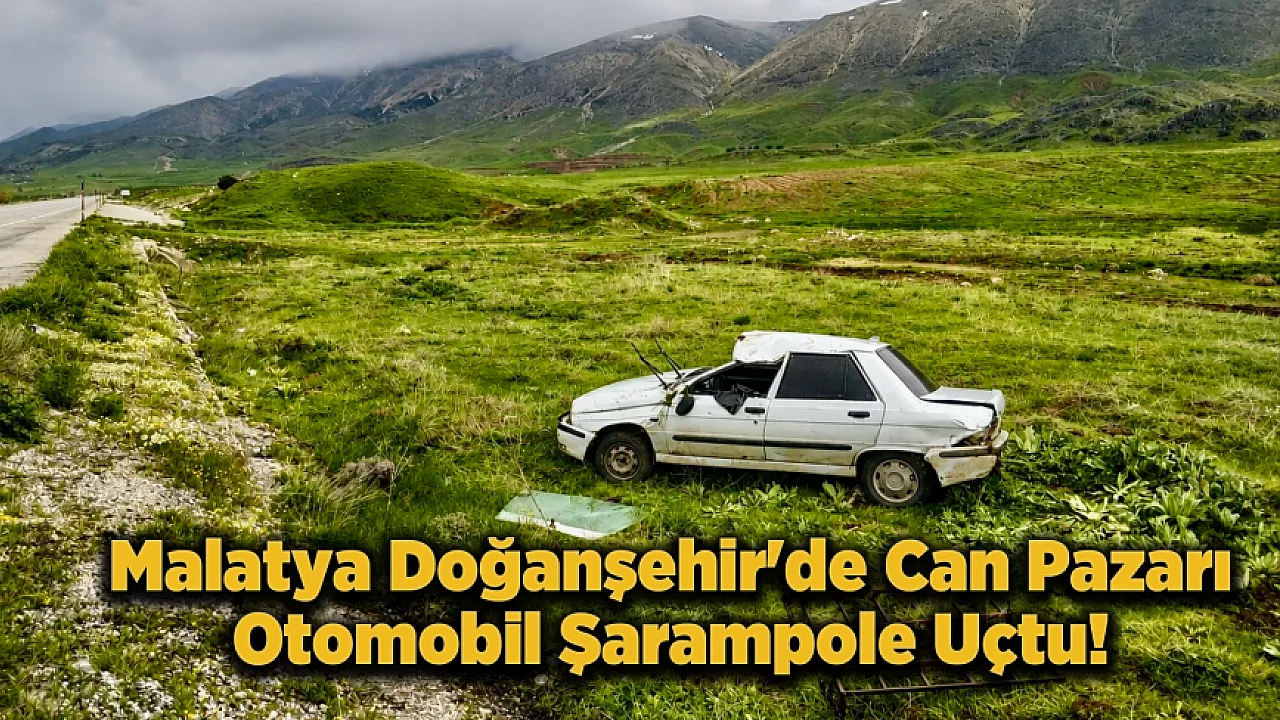 Malatya'da Kontrolden Çıkan Otomobil Şarampole Devrildi! Çok Sayıda Yaralı Var