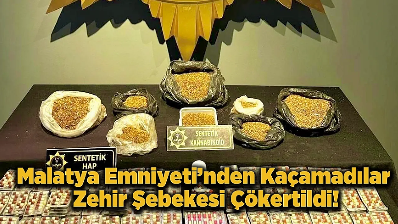 Malatya'da Zehir Tacirlerine Geçit Yok! 5 Kişi Cezaevine Gönderildi