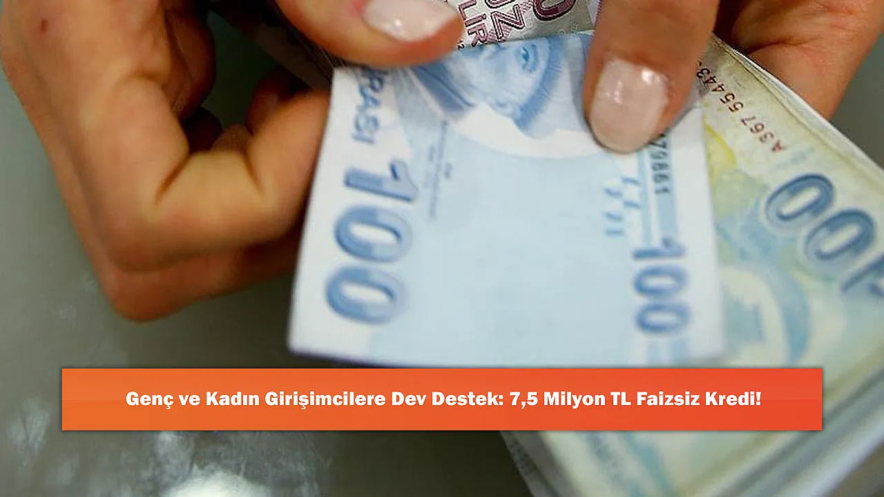 Genç ve Kadın Girişimcilere Dev Destek: 7,5 Milyon TL Faizsiz Kredi!