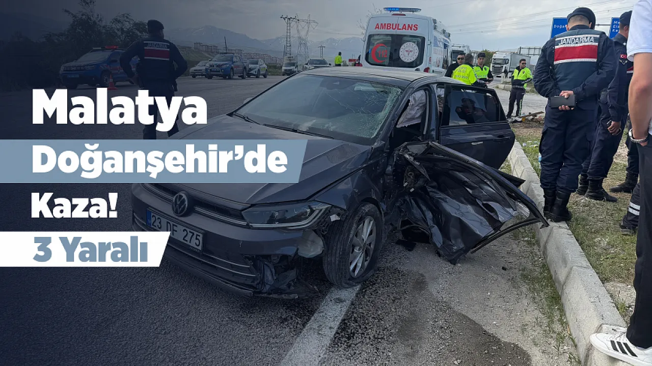 Malatya-Adıyaman Yolunda Korkutan Kaza! Araçlar Savruldu