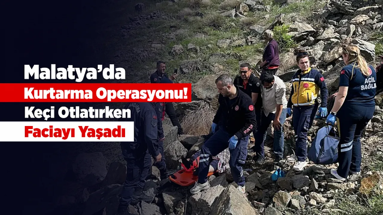 Pütürge'de Kayalıklara Düşen 80 Yaşındaki Kadın İçin Zamanla Yarış!