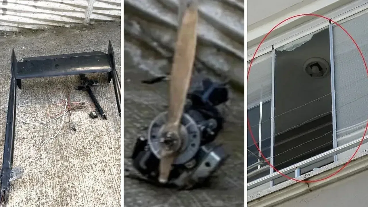 Gecenin Sessizliğinde Panik Anları! Düşen İnsansız Hava Aracı Evlerde Hasar Oluşturdu