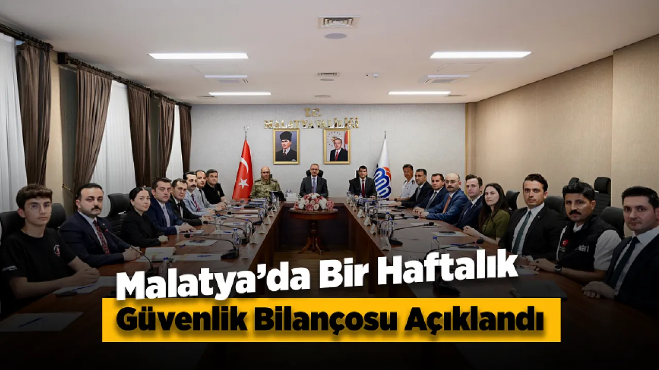Malatya'da Güvenlik Toplantısında Bir Haftalık Denetim Sonuçları Değerlendirildi!