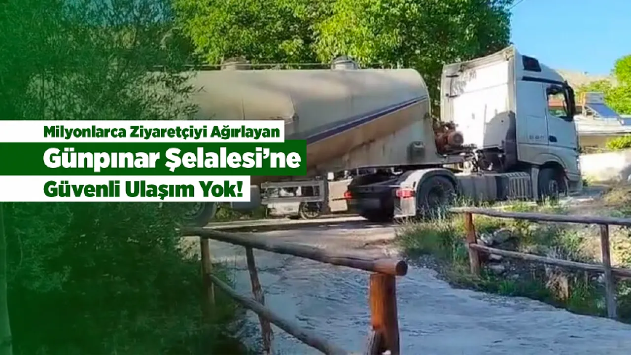 Darende'de Hafta Sonu Çile Var! Şelale Yolunda Ağır Tonajlı Araç İsyanı