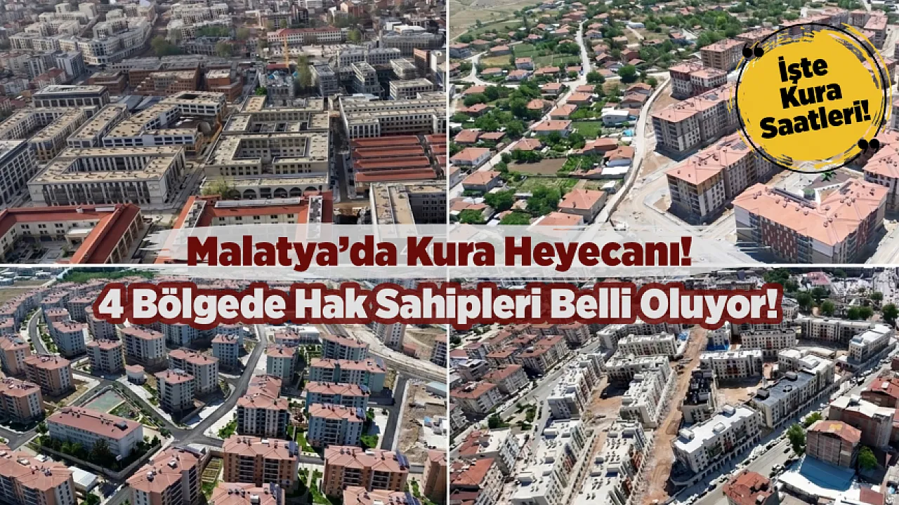 Malatya'da Konut ve İş Yerleri İçin Büyük Gün! Kuralar Çekiliyor