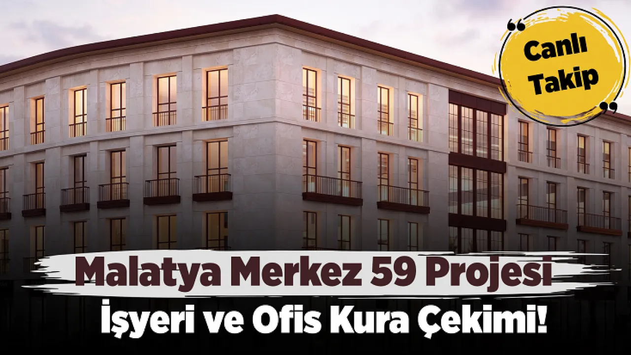 Malatya'da Merkez 59 Projesi İşyeri ve Ofis Kura Heyecanı! Canlı Takip