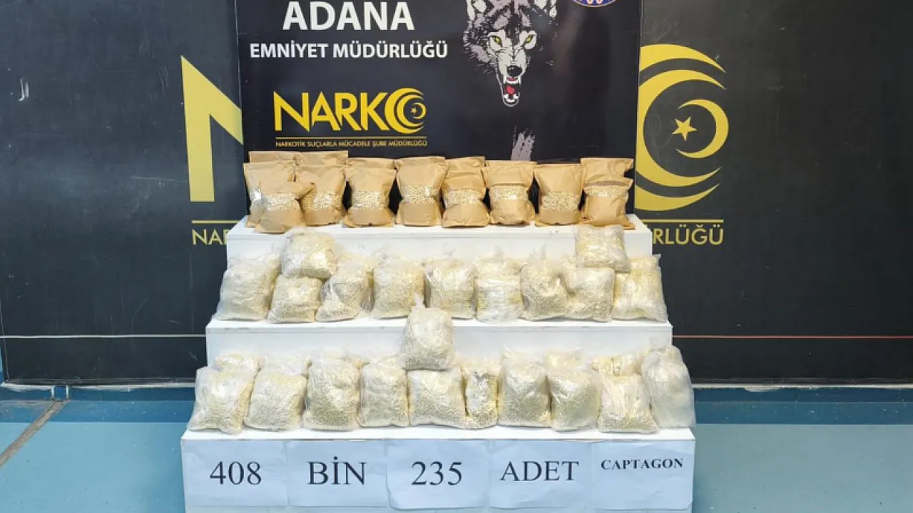Adana'da Uyuşturucu Operasyonu! Tırdan 408 Bin Hap Çıktı