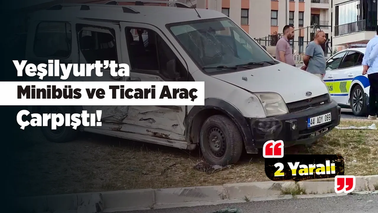 Malatya'da Hoca Ahmet Yesevi Mahallesi'nde Trafik Kazası! İki Kişi Yaralandı