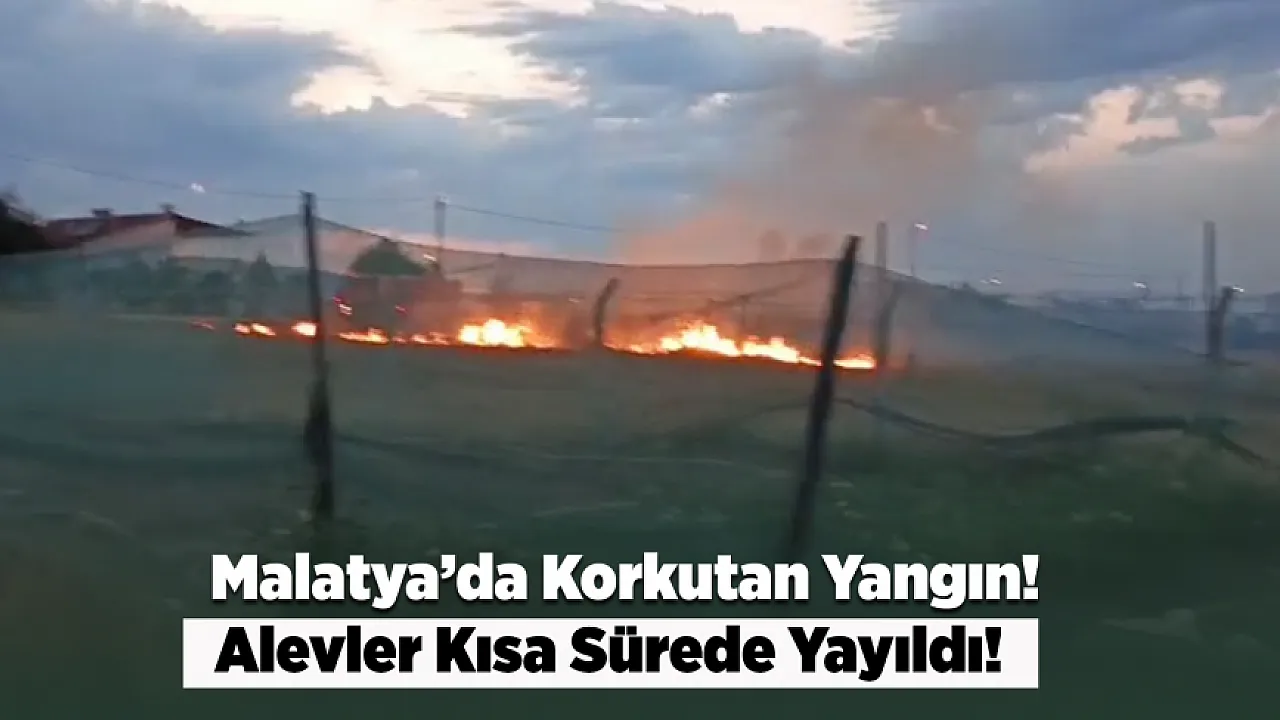 Malatya TOKİ Konutları Yakınında Yangın! İtfaiye Zamanla Yarıştı