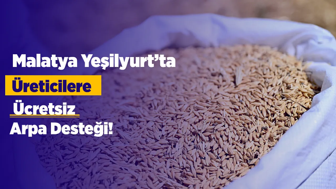 Malatya Yeşilyurt'ta 150 Dönümlük Arpa Hasadı Tamamlandı! Ürünler Üreticilere Dağıtılacak