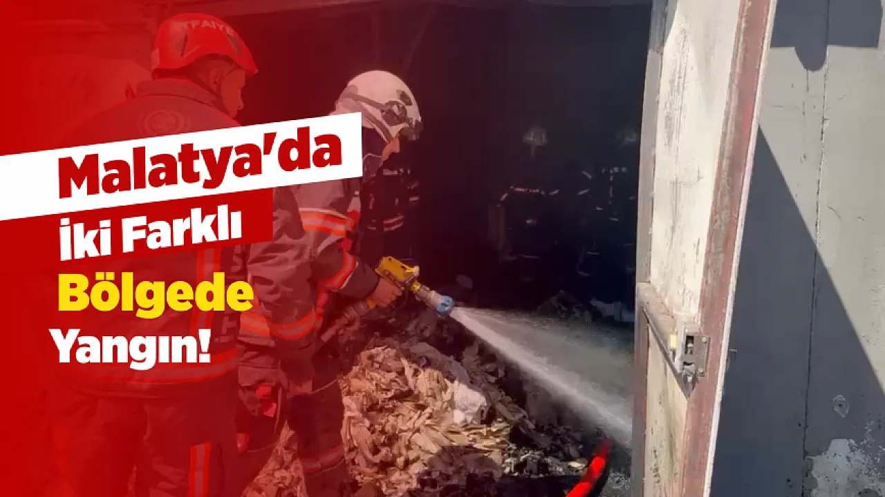 Malatya'da Peş Peşe Yangın Alarmı! Fabrika ve Odunlukta Alevler Yükseldi
