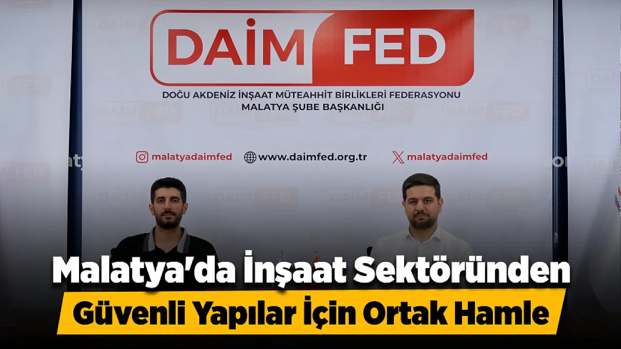 Malatya'da İnşaat Sektöründen Güvenli Yapılar İçin Ortak Hamle!