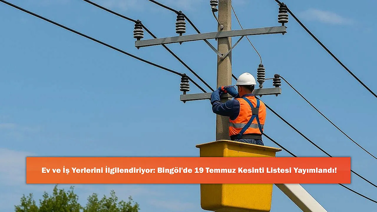 Ev ve İş Yerlerini İlgilendiriyor: Bingöl'de 19 Temmuz Kesinti Listesi Yayımlandı!