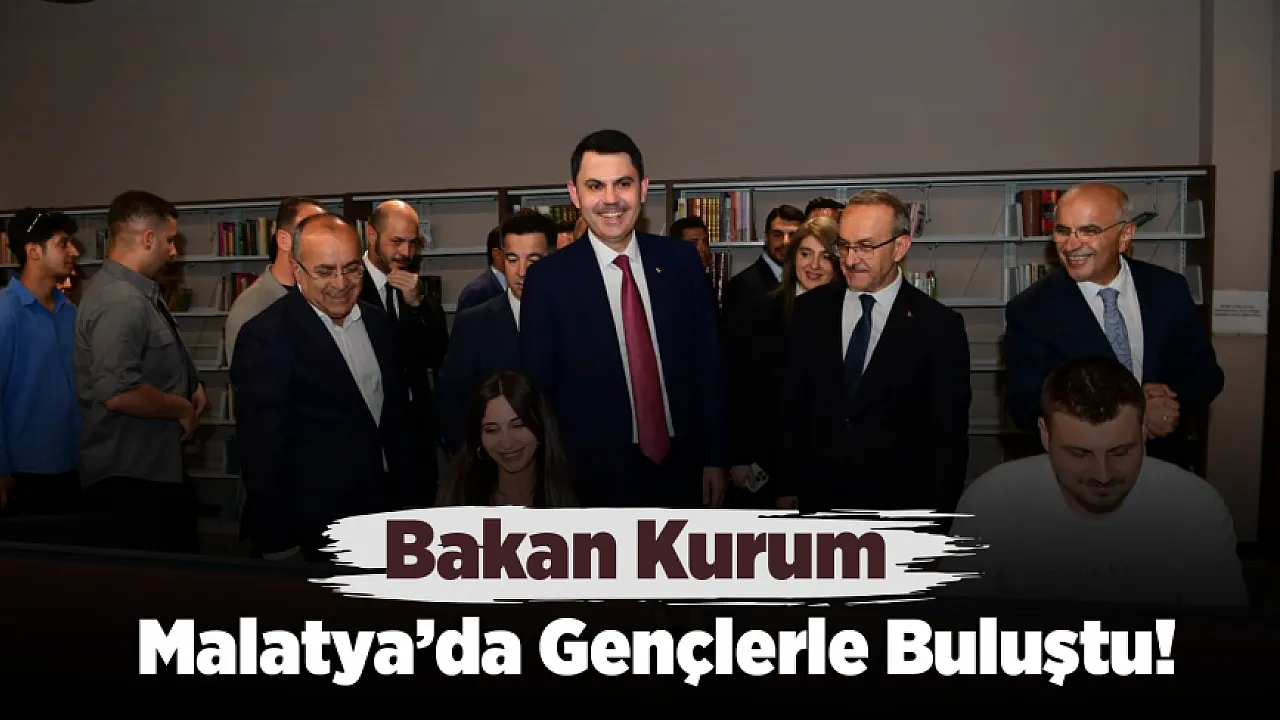 Malatya'nın Şehir Kütüphanesi Yoğun İlgi Görüyor! Bakan Kurum Öğrencilerle Sohbet Etti