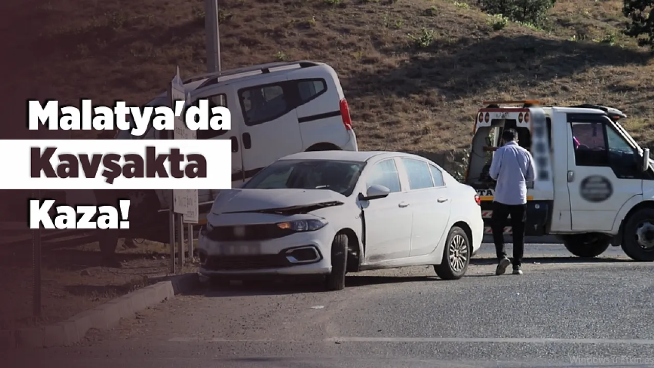 Malatya'da Kavşakta Feci Çarpışma! İki Kişi Yaralandı