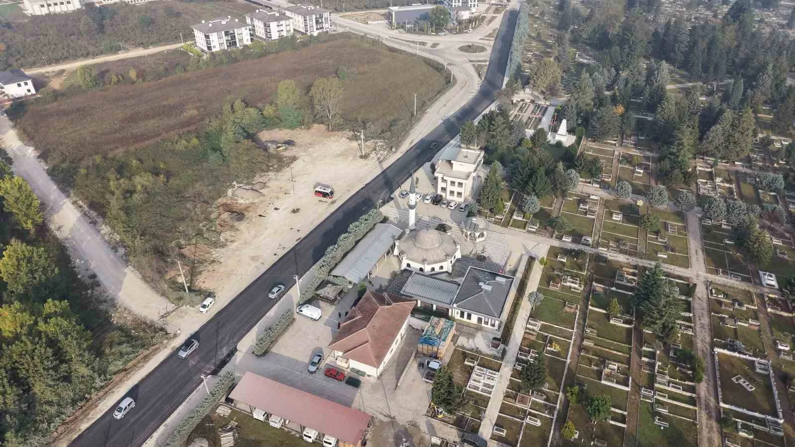 Gazhane Caddesi iki günde asfaltlandı