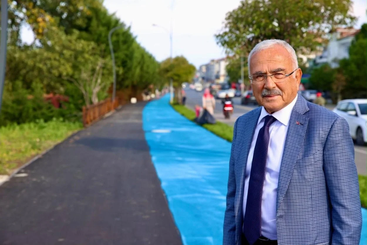 Ünye’de bisiklet ve yürüyüş yolu çalışmalarında sona gelindi