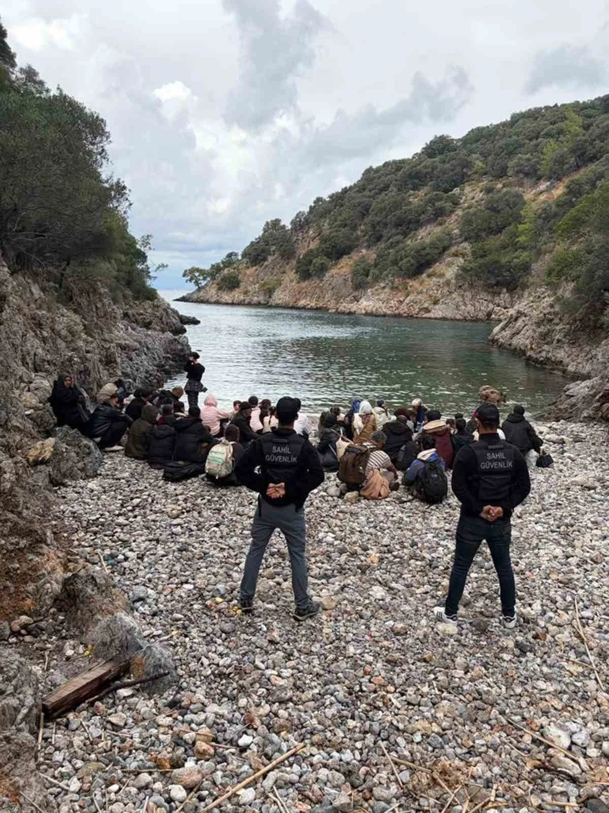 Fethiye’de 34’ü çocuk 62 düzensiz göçmen yakalandı
