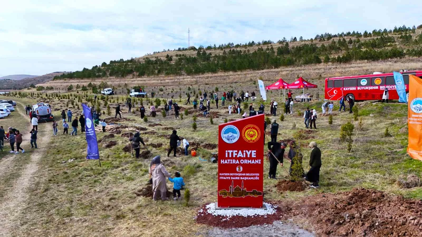 Kayseri İtfaiyesi’nin 100. yılına özel anlamlı etkinlik: 500 fidanlık hatıra ormanı