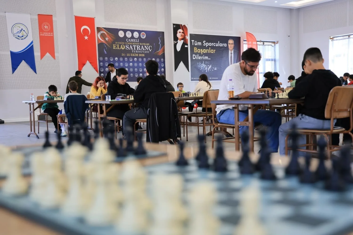 Çameli’de 29 Ekim Cumhuriyet Bayramı ELO Satranç Turnuvası başladı