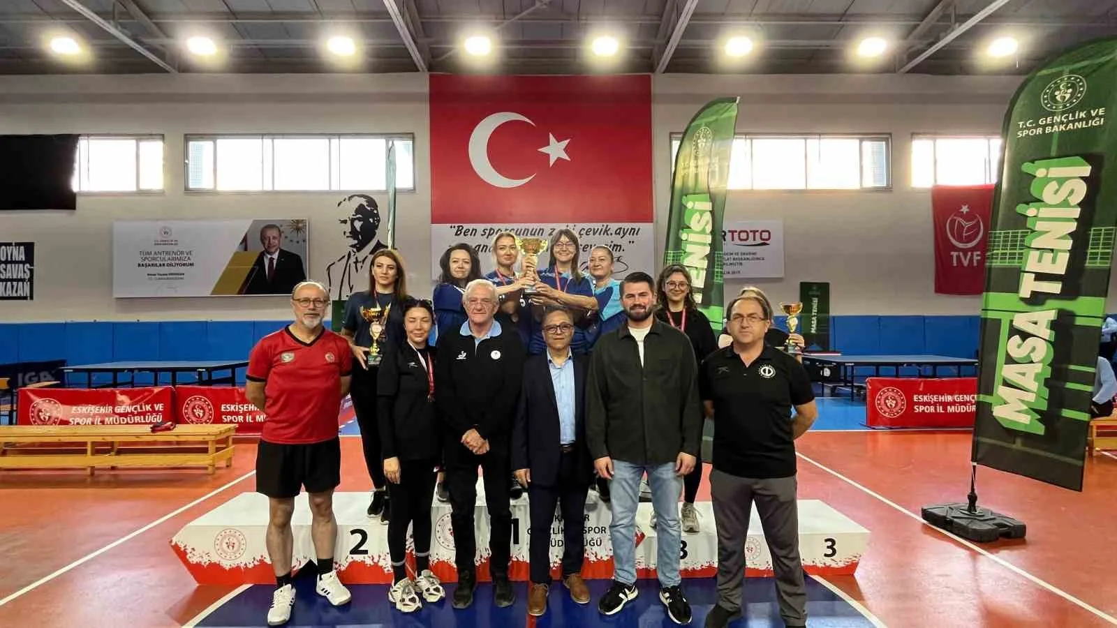 Kamu Spor Oyunları Masa Tenisi müsabakaları tamamlandı