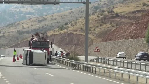 Batman’da sürücü, takla atan otomobilden burnu bile kanamadan çıktı